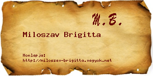 Miloszav Brigitta névjegykártya